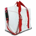 Sailor Bags Sailor Bags 204-R 18H x 19W x 9D White with Red Sailcloth Tote 204WR